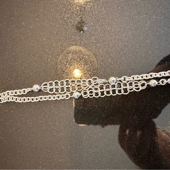 STUNNING Scandinavia necklace new w tags pendant long 90 nwt silver - Picture 5 of 8